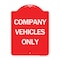 Signmission Designer Series Sign-Company Vehicles Only, Red & White Aluminum Sign, 18" x 24", RW-1824-24242 A-DES-RW-1824-24242 - alternate 1